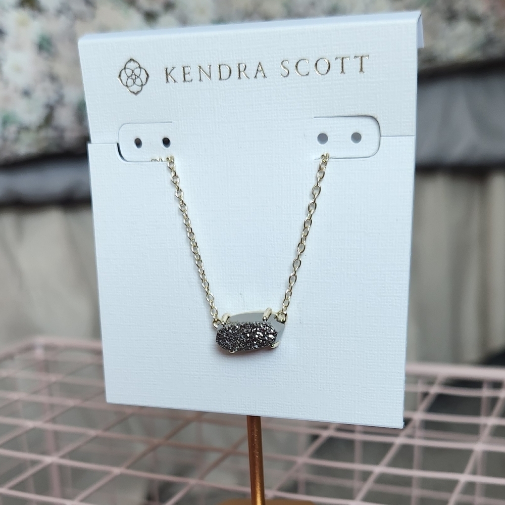 Kendra Scott Gold Platnium Drusy Ever Necklace - Picture 4 of 4